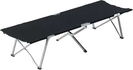 Outsunny Cama de Camping Plegable Carga 136 kg 193x64x40 cm Negro