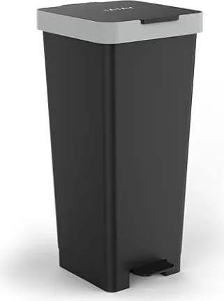 TATAY Cubo de Basura Smart 33x31x67 cm Apertura con Pedal Libre de BPA | Cubo Basura | Capacidad 40 L | Sin BPA | Diseño Compacto | De 30L a 50L | Uso Interior y Exterior | Apto Bolsas, Negro