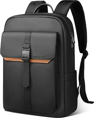 hk Mochila Slim para Portátil 15,6”Mochila Delgadas para Hombre y Mujer | Mochila Ejecutiva Impermeable y Ligera, Diseño Profesional con Cierre Magnético, Ideal para Trabajo y Negocios, Negro