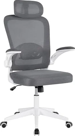 T-LOVENDO.ES Silla de Oficina Ergonómica, de Escritorio, Ejecutiva, Giratoria con Ruedas, de Juegos de Malla Transpirable, con Reposacabezas y Apoyabrazos Ajustable, Soporte Lumbar para Oficina, Casa