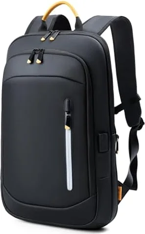 Lekespring Mochila Portatil 15.6 Pulgadas,12L-20L Expandible,Con Puerto USB | Mochila Ordenador Portatil Con 6 Bolsillos,Peso Ultradelgado de 0.7KG, Impermeable,Ampliable