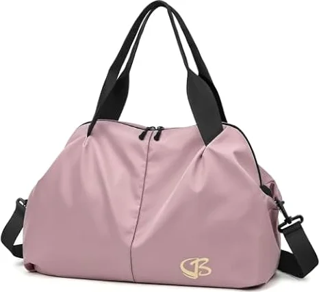 Vllcsla Bolsa Deporte Mujer Pequeña, Bolsos Deportivo con Bolsillo Humedo, Bolso Gimnasio, Bolsa de Viaje Resistente al Agua, Bolsas de Fin de Semana Suave, Mochila Gimnasio Mujer, Rosa Oscuro
