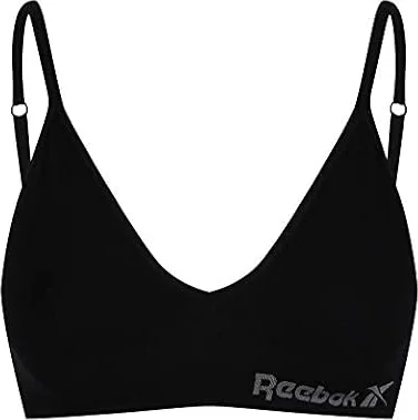 Reebok Justine Top Deportivo Mujer con Copas Extraíbles | Sujetador Deportivo Mujer Sin Aros con Tejido Elástico, Sujeción Ligera y Diseño Corto para Deporte y Uso Diario
