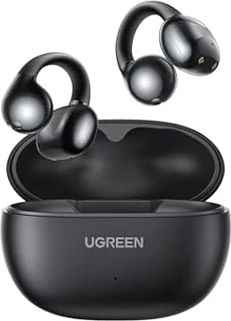 UGREEN HiTune S3 Auriculares Inalámbricos Audifonos Deportivos Clip ENC 30H | Auriculares Abiertos con Clip y Cancelación de Ruido ENC 30H de Reproducción Bluetooth 5.4 Carga Rápida USBC HiFi IPX5 Negro