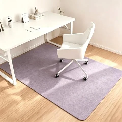 90 x 140 cm Protector Suelo Silla Ruedas, Gris Claro Protector Suelo Silla, Antideslizante Protector Suelo, Alfombra Silla Ruedas, Alfombra Silla Gaming, Tapete de Protección de Madera/baldosas