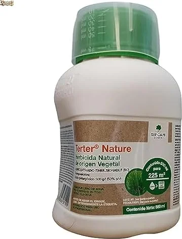 BricoLoco.com Herbicida de post-emergencia no selectivo ¡¡¡0,5 LTS.!!! Actúa por contacto contra malas hierbas anuales de hoja ancha y gramíneas, musgo y algas. Bio-herbicida de origen vegetal. (1)