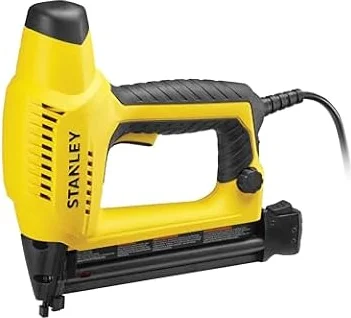 STANLEY Clavadora Eléctrica Easy Load, Mecanismo Antibloqueo, Ajuste de Potencia, Mango Ergonómico y Cabezal Blando, Gatillo de Seguridad, Para 5 Tamaños de Clavos, 6-TRE650