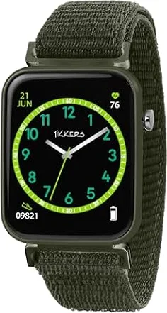 Tikkers Kids Series 13 - Reloj inteligente con rastreador de fitness, reloj despertador, cámara, conexión GPS, monitor de frecuencia cardíaca, contador de pasos, pantalla táctil, IP68, correa de