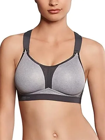 Anita Active Mujer Sport-BH X-Back Sujetador Deportivo Not Applicable, Gris (Heather Grey 254), 95D (Talla del Fabricante: 80D)