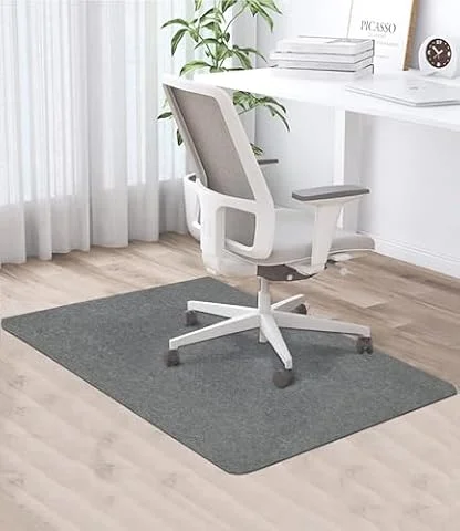 PERMUST 90 x 120 cm Protector Suelo Silla Ruedas,Gris Alfombra Silla Ruedas