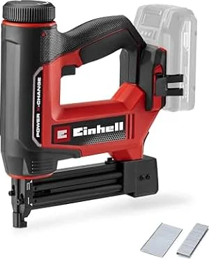 Einhell Clavadora con batería TE-CN 18/32 Li-Solo | PXC | 18 V | clavadora/grapadora | 20 disparos/min | clavo 32 mm | grapa 25 mm | 300 grapas + 300 clavos | sin batería