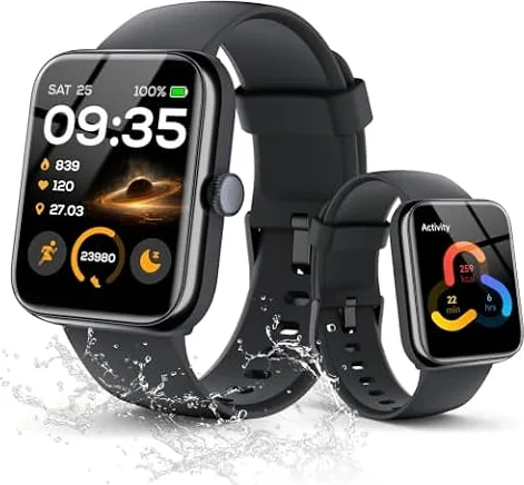 uaue Reloj Inteligente para Mujer y Hombre, GPS, Impermeabilización 3TM | Rastreador de Fitness Con Más de 100 Modos de ejercicio y Función Telefónica, Frecuencia Cardíaca, Sueño, Podómetro