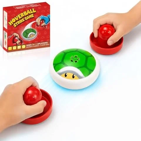 Glückpa Juego de Air Hockey para Niños con Disco Flotante y 2 Empujadores