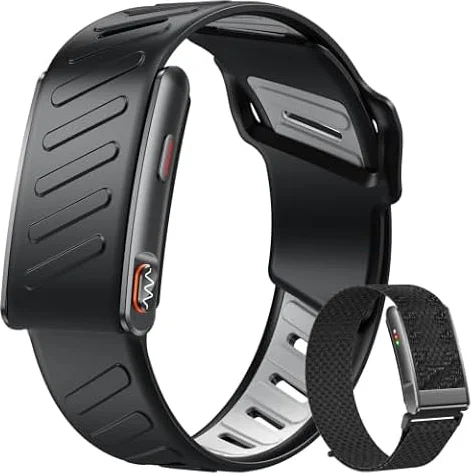 ECG HRV Pulsera Inteligente Mujer Hombre - Sin Pantalla Smartwatch Monitor Saludable 3ATM Impermeable Frecuencia Cardíaca SpO2 Sangre Presión Arterial Monitor Sueño 180+Modos Deportivos Android iOS