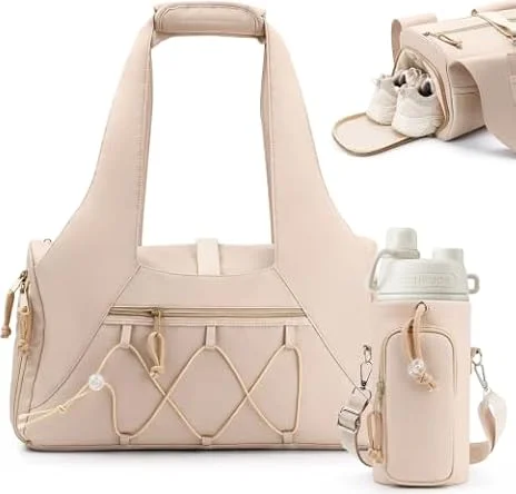 Dokpav Bolsa de Deporte Mujer – Bolsa de Gimnasio y Viaje Impermeable | con Compartimento para Zapatos y Compartimento Húmedo, Ligera y Grande para Fitness, Yoga, Natación y Fin de Semana