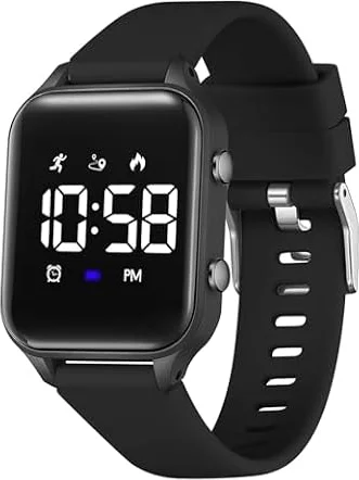 Timever Reloj Digital para niños y niñas con podómetro, Alarma, cronómetro, luz y Fecha - Reloj Deportivo sin App ni teléfono con Correa de Silicona