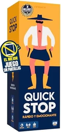 QuickStop - Juego de Mesa para Familia y Amigos - 2 a 7 Jugadores - 15min | Juego rápido y dinámico | Gran Premio del Juguete 2024 | A partir de 10 años | Regalo original para hombres y mujeres