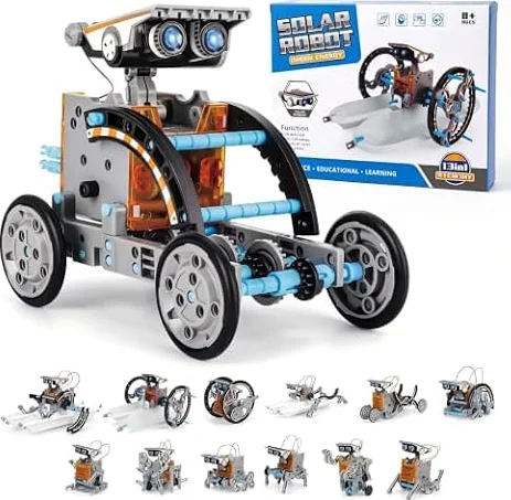 Juguete Robot Solar 13 en 1, Juguete Educativo Stem con 190 Piezas para niños y niñas a Partir de 8+ años, Juguete de construcción Creativa para Ciencia y tecnología