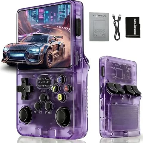 Consola Retro Portátil de Juegos con Doble, Pantalla IPS HD de 3.5" IPS, Resolución 640 × 480, Doble Joystick, 3000 mAh Akku, Función Guardar Partidas
