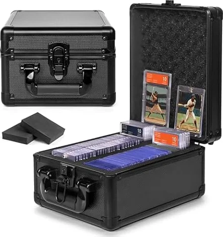 Old Canal Caja de Almacenamiento para Cartas Calificadas, Caja de Almacenamiento para Cartas de Trading, Porta Slab PSA para Tarjetas Deportivas, Tarjetas Calificadas, Top Loaders, One Touch - 2 Fila